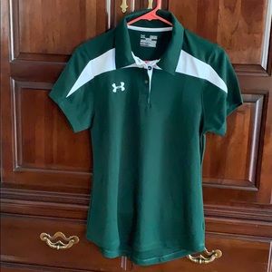 Women’s under armour heat gear athletic polo med